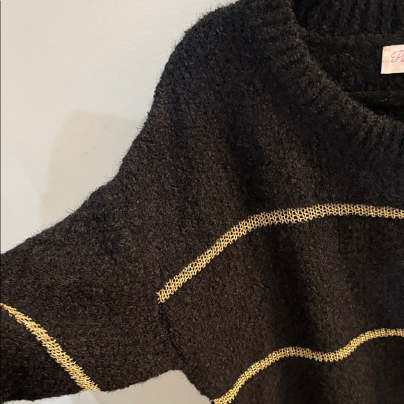 Black Striped Sweater (Runs Big) - Picture 3 of 6